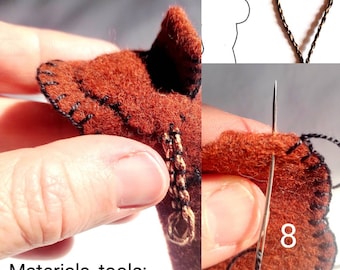 Felt saddle sewing pattern,saddle for horse, PDF felt toys,felt toys tutorial, for felt stuffed toy horse, gift sewing for horse lovers, eco
