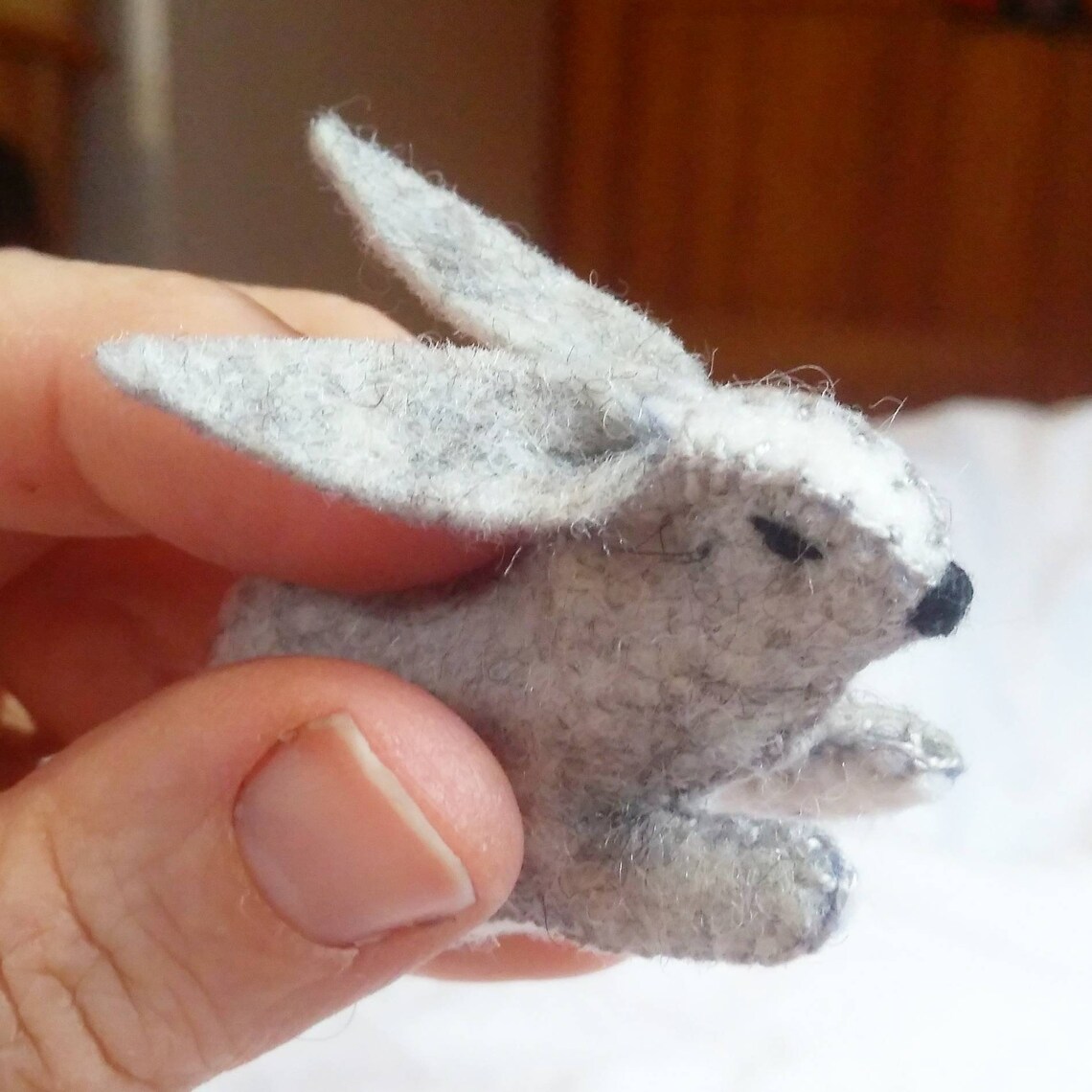 Bunny Rabbit Wool Rabbits Easter Bunnywool Felt Bunny Etsy