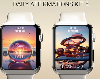 Smart Watch Affermazione quotidiana e sfondo motivazionale (Kit 5)