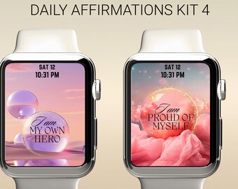 Smart Watch Affermazione quotidiana e sfondo motivazionale (Kit 4)
