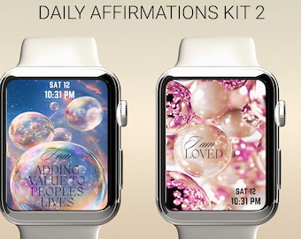 Smart Watch Affermazione quotidiana e sfondo motivazionale (Kit 2)