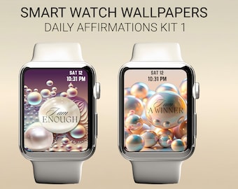 Smart Watch Affermazione quotidiana e sfondo motivazionale (Kit 1)