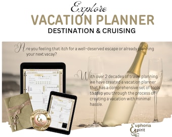 Euphoria Travel & Cruise Vacation Planner with Budget Tools, Travel Tips, Checklists, Offline Documents Travel Outfit Planning