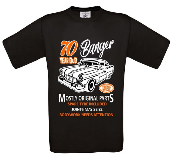 Funny 40 Year Old Banger Classic Car Motif for 40th Birthday mens t-shirt tshirt