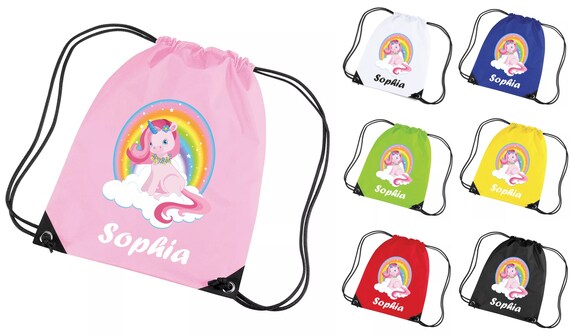 Football. Swimming Cartoon Big Eye Octopuss Personalised Kid/'s Gym Bag PE