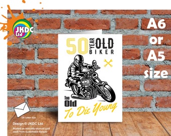 Biker 50th Birthday Etsy France