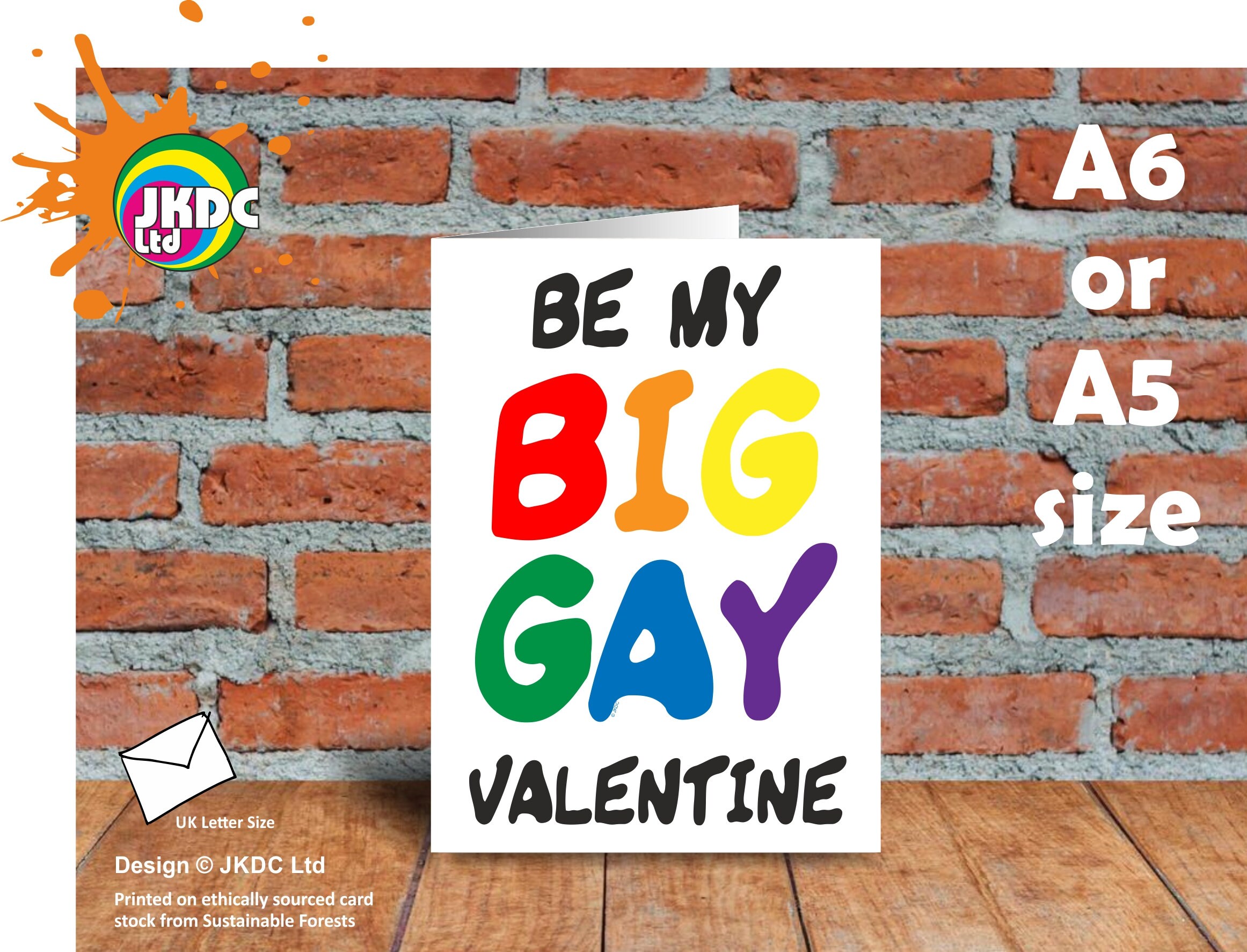 Valentines Cards Paper &amp; Party Supplies Greeting Cards pride flag card ...
