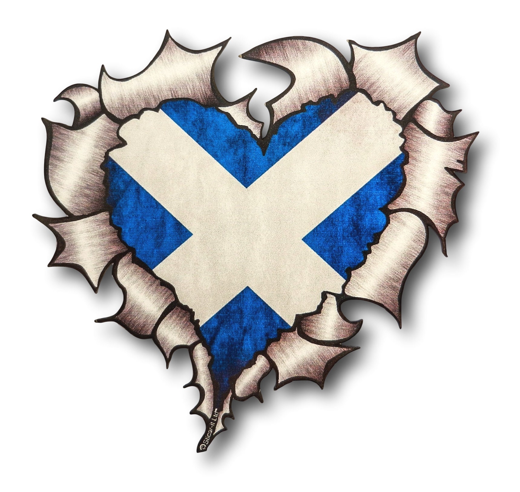 Beautiful Butterfly Design With Scottish Saltire Scotland Flag vinyl car sticker Beautiful Butterfly Design With Scottish Saltire Scotland Flag vinyl car sticker