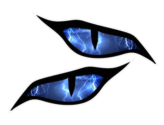 Paar Böse Augen Auge Design mit Blitz Srike Motiv für Motorradhelm