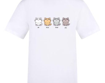 Un Deux Trois Cat Shirt, Funny Cat Pun T Shirt, Kawaii Cat Tee, Cute Cat Lover Gift, French Cat Shirt, Cartoon Cat Graphic Tee, Gift