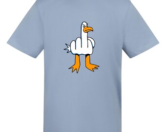 Rude Seagull Shirt, Swearing Seagull T Shirt, Funny Seagull Tee, Seagull Lover Gift, Beach Shirt, Coastal Gift, Seaside Gangster T-Shirt