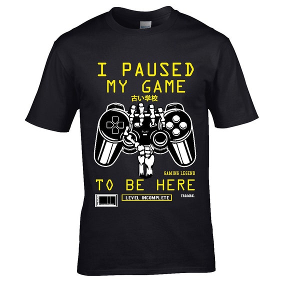 My Game Is Paused T-Shirt Gamer Pizza Lover Tee Esports Gift My Game Is Paused T-Shirt Gamer Pizza Lover Tee Esports Gift