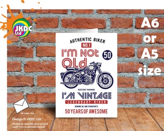 Biker 50th Birthday Etsy France