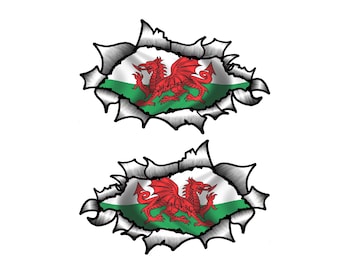 Licensed Ripped Torn Metal Rip Design With Electric Blue Flaming Gothic ...