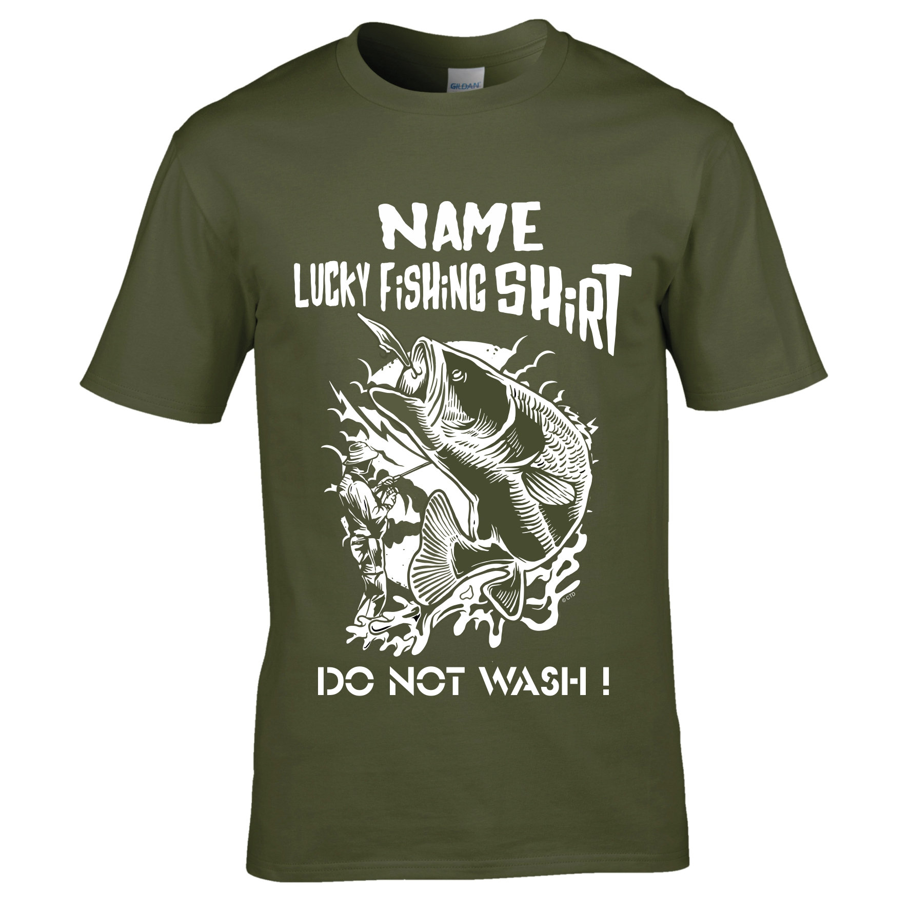 Personalised Choose Any Name Funny Lucky Fishing Shirt Do Not Wash