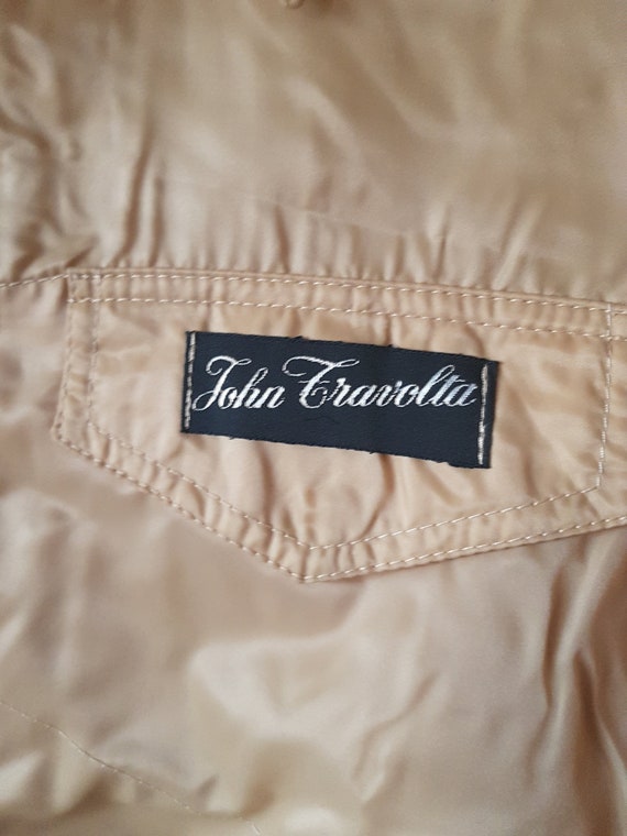 Vintage Nylon JOHN TRAVOLTA man jacket cream NOS 7