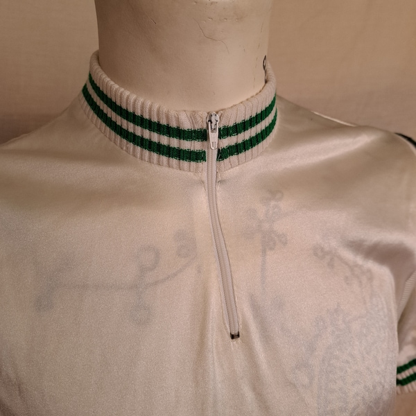 Vintage maillot cycliste TVR Vélo 60s 70s Pearl bicycle Bike 3 pockets Eroica