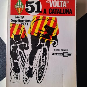 Vintage catalog Volta Ciclista Cataluña Cycling 1971 bicycle 70s Book