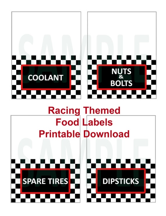 Checkered Food Labels Race Car Motor Sports Checkered Flag Etsy checkered-food-labels-race-car-motor-sports-checkered-flag-etsy
