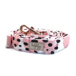 Roze hondenriem, meisje hondenriem, 6 voet hondenriem, 5 ft huisdier riem, schattige puppy riem, zomer hond riem, abstract, gevlekt patroon
