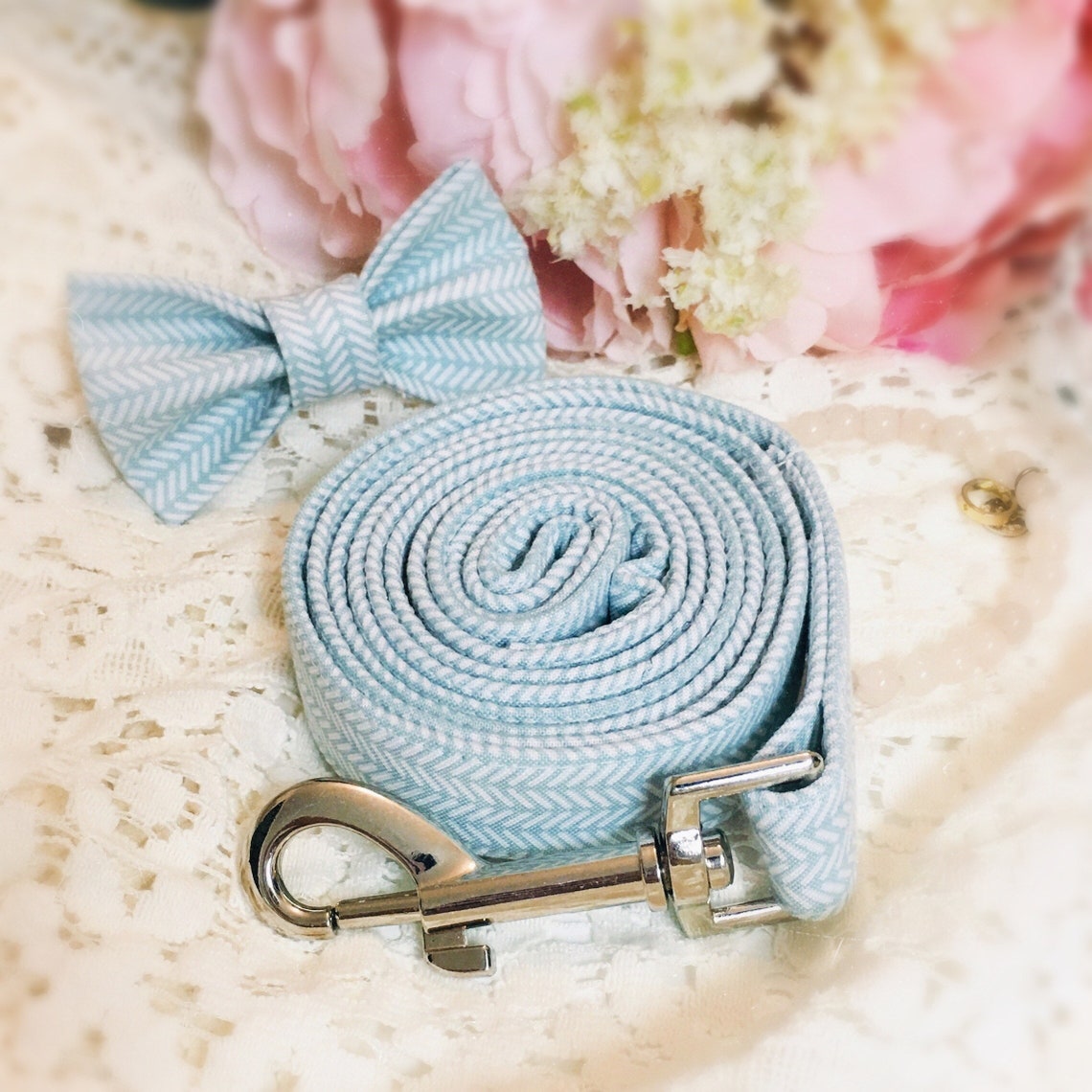 Blue dog leash herringbone dog leash boy dog leash 6 ft pet Etsy