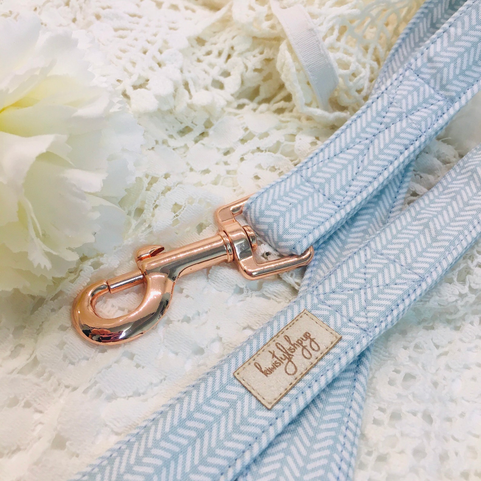 Blue Dog Leash Herringbone Dog Leash Boy Dog Leash 6 Ft Pet Etsy UK