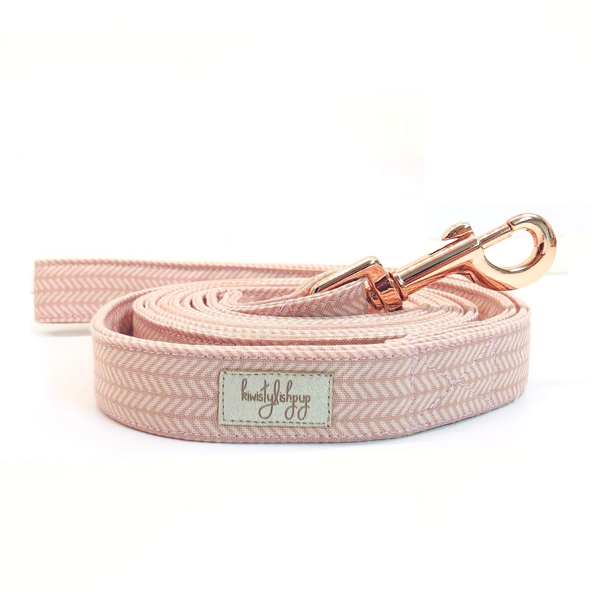 Pink Dog Leash Herringbone Dog Leash Girl Dog Leash 6 Ft Etsy UK