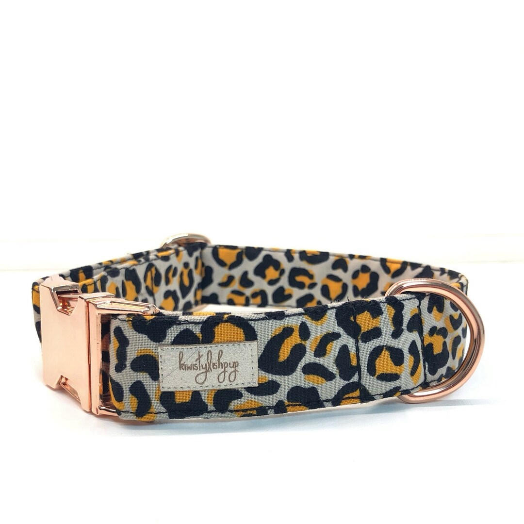Leopard Dog Collar, Animal Print Dog Collar, Boy Dog Collar, Cheetah