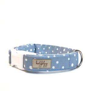 Collare per cani a pois azzurri: regalo per cuccioli