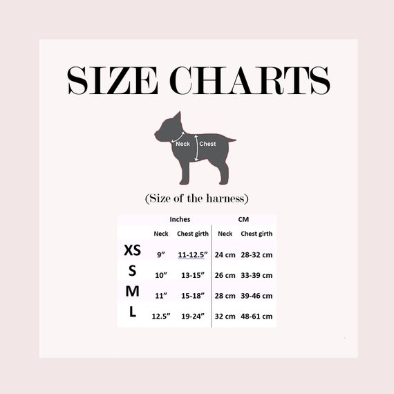 Holt Dog Harness Size Chart