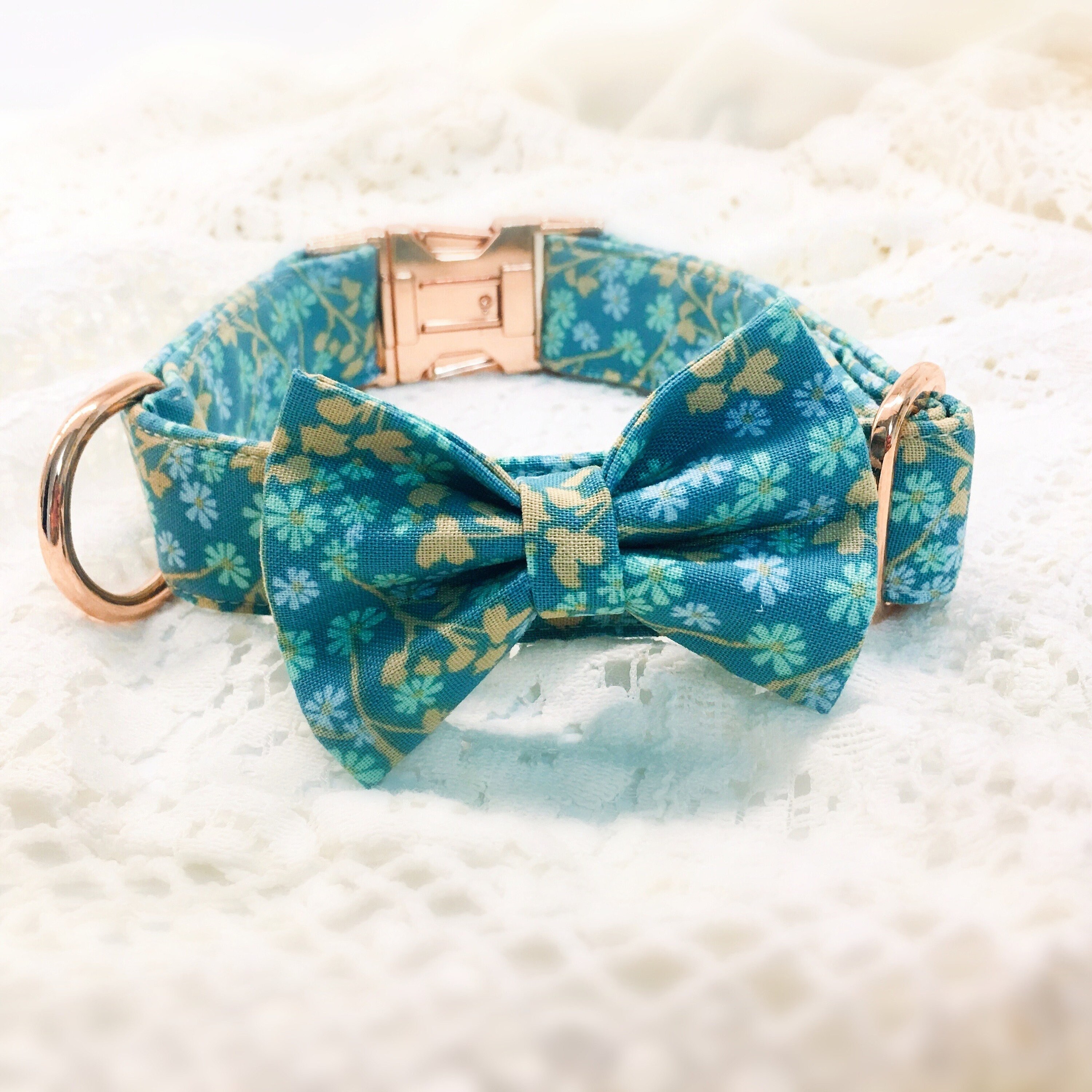 Floral Dog Collar and Leash Set Matching Collar and Lead Etsy UK