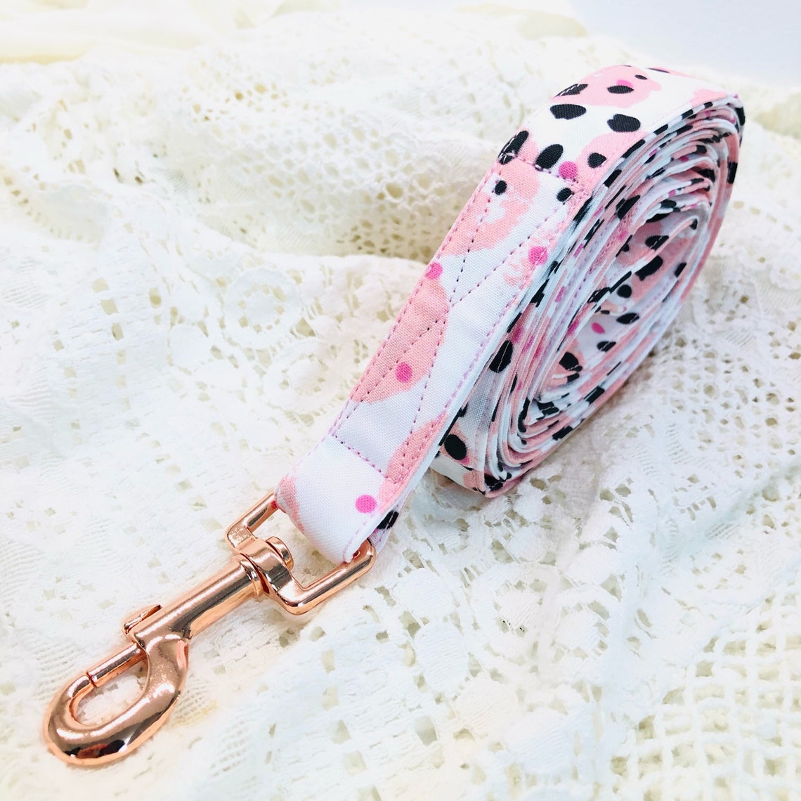 Pink dog leash girl dog lead 6 feet dog leash 5 ft pet Etsy