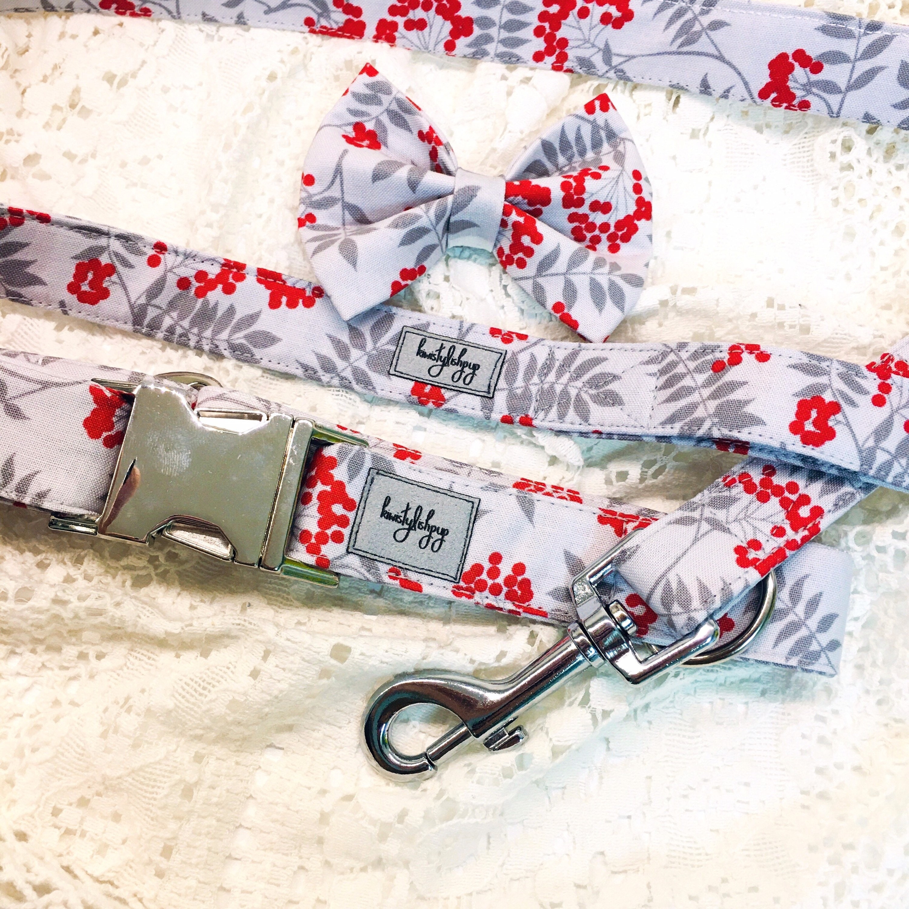 Dog Collar and Leash Set Pet Collar and Lead Girl Dog Etsy UK