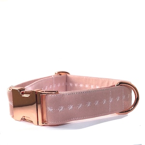 Pink dog collar, girl dog collar, wedding dog collar, cute pink dog collar, luxurious dog collar, cute puppy collar, embroidered dog collar