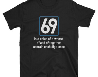 Math Number 69 T-Shirt, Student Teacher Gift