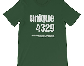 Math Teacher T-Shirt, Unique Number 4329