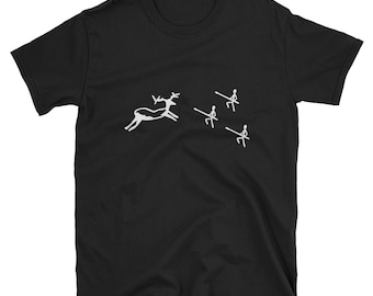 Prehistoric Hunting TShirt ∙ Hunting Tees ∙ Good Old Days TShirt ∙ History Shirt ∙ Cave Man Shirt ∙ Cave Painting ∙ Ancient Time Tees