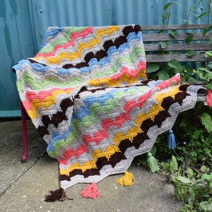 Crochet PATTERN Cat&#39;s Claw Throw, Blanket, Afghan. Original design by RedSparrowCrochet. Downloadable PDF file