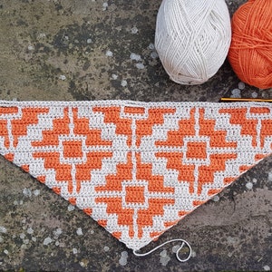 Mosaic Crochet PATTERN Moth Shawl. Original design by RedSparrowCrochet. Downloadable PDF file image 8