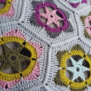 Crochet PATTERN Star In A Star Throw, Blanket, Afghan. Original design by RedSparrowCrochet. Downloadable PDF file image 6