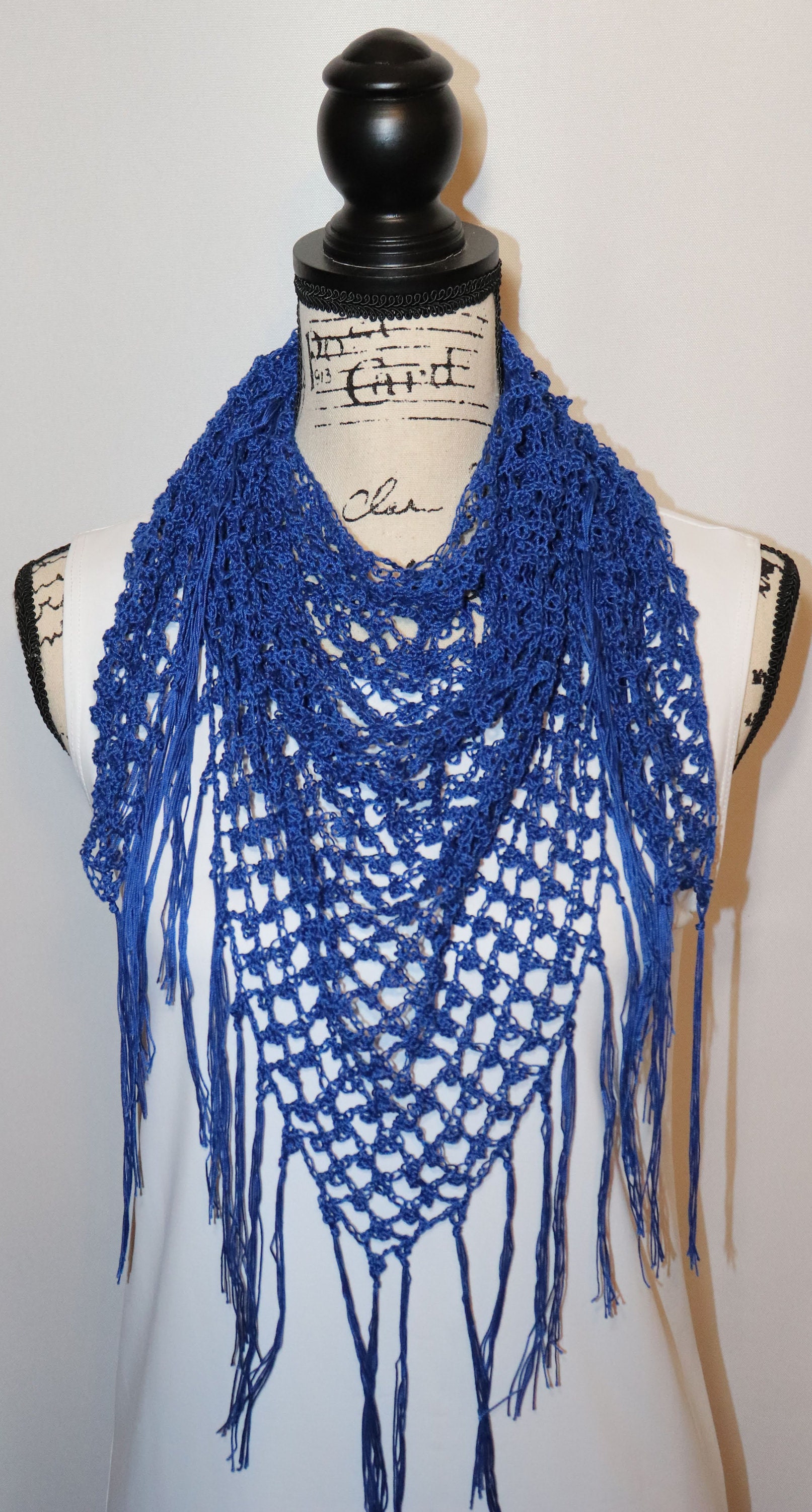 Fringe Triangle Scarf - Etsy