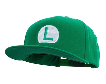 Mario Luigi Wario Waluigi Symbol Embroidered 6 Panel High Profile Structured Snapback