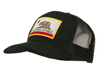 California State Flag Patched Twill Mesh Cap