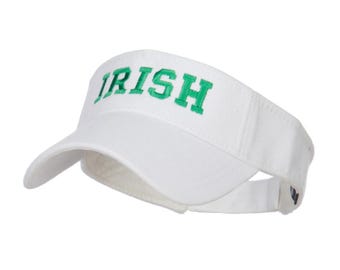 Irish Embroidered Cotton Knit Visor