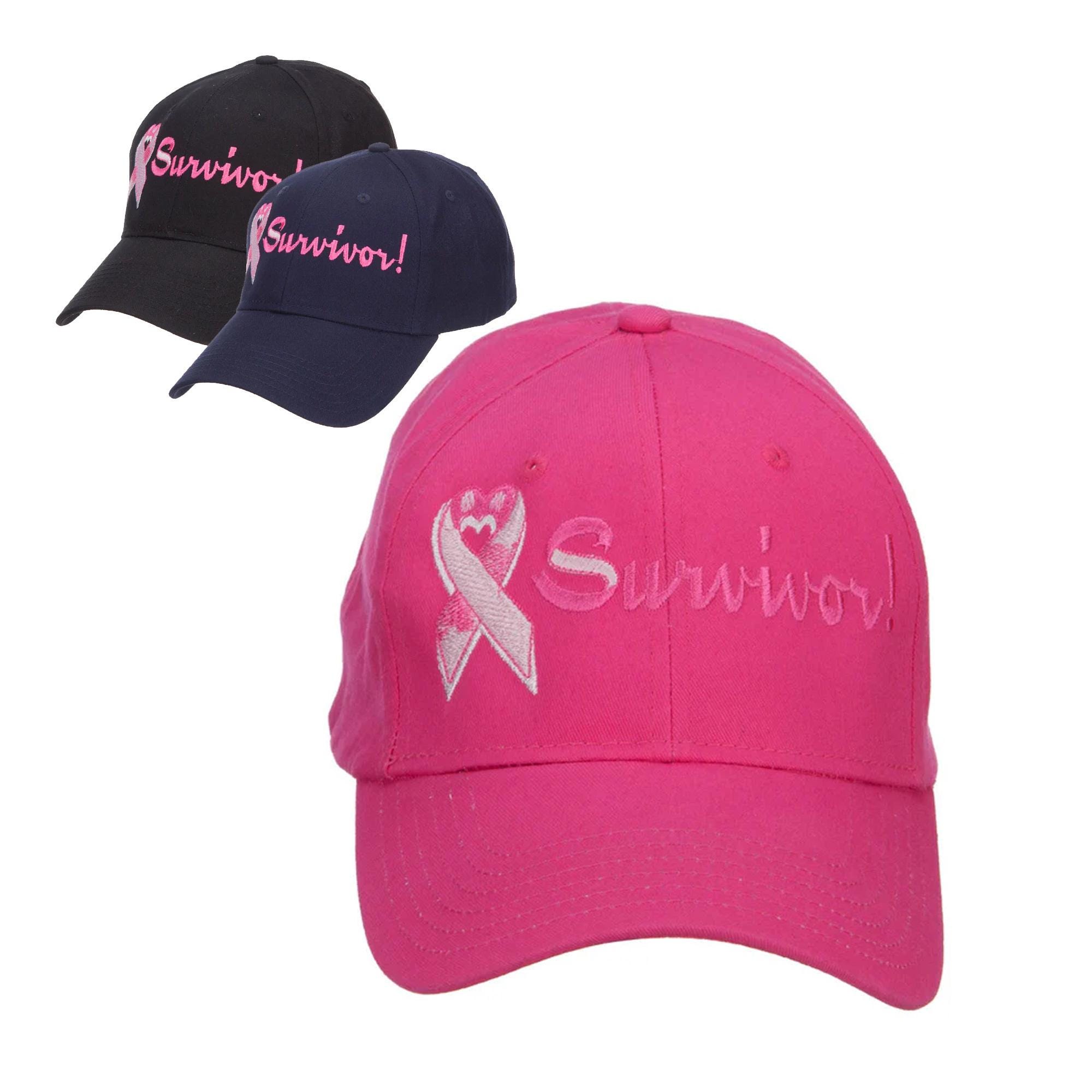 Breast Cancer Survivor Embroidered Cotton Cap - Etsy