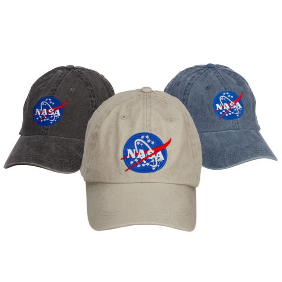 EMBROIDERED NASA CAP NASA Embroidered Cap White/Gold Hat Cotton Cap America Snap  main image 3