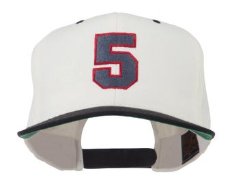 Athletic Number 5 Embroidered Classic Two Tone Cap