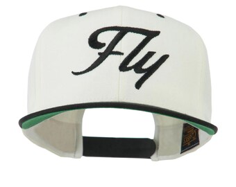 Fly Embroidered Flat Bill Cap