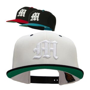 Old English M 3D Embroidered Snapback Cap