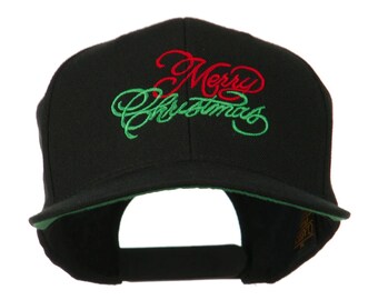 Merry Christmas Embroidered Snapback Cap